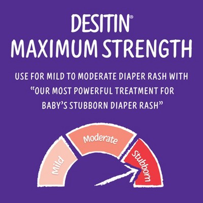 Desitin Maximum Strength Baby Diaper Rash Cream with Zinc Oxide - 2oz