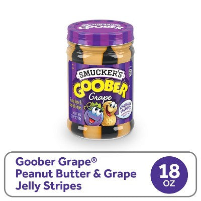 Smucker's Goober Peanut Butter and Grape Jelly Stripes - 18oz