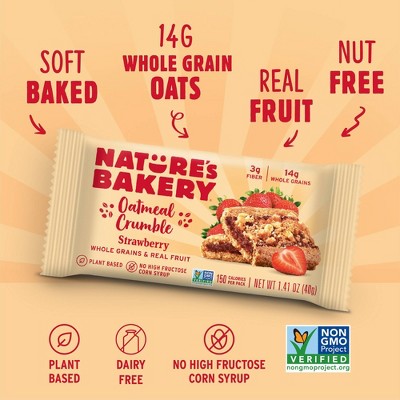 Nature's Bakery Strawberry Oatmeal Crumble Breakfast Bars - 8.46oz/6ct