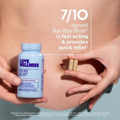 Love Wellness Bye Bye Bloat for Fast Bloating Relief - 60ct