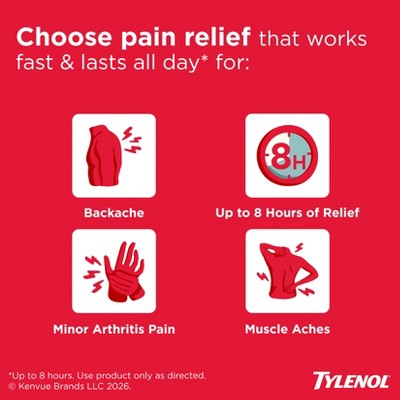 Tylenol 8 Hour Muscle Aches & Pain Tablets - Acetaminophen - 100ct