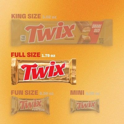 Twix Caramel Full Size Caramel Cookie Chocolate Candy Bar - 1.79oz