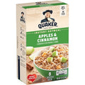 Quaker Instant Oatmeal Apple Cinnamon - 8ct/12.1oz: 100 Percent Whole Grain, No Artificial Flavors