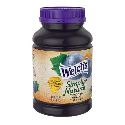 Welch's Concord Grape Spread - 27oz: No Artificial Colors, No Artificial Flavors, No Preservatives