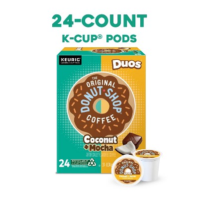 The Original Donut Shop Duos Coconut + Mocha Keurig Single-Serve K-Cup Coffee Pods, Medium Roast Coffee - 24ct