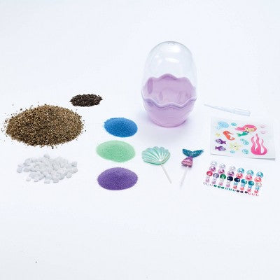 Creativity For Kids Mini Garden Mermaid Craft Kit: Terrarium Art Set with Seeds & Stickers for Kids 6+