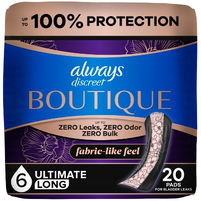 Always Discreet Boutique Incontinence Pads - Extra Heavy - Long