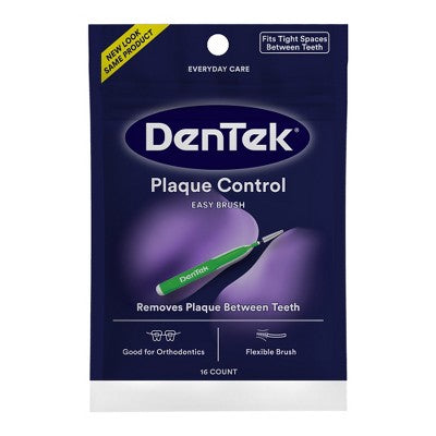 DenTek Easy Brush Plaque Control Interdental Toothbrush - 16ct