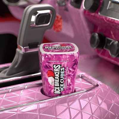 Ice Breakers Ice Cubes Raspberry Sorbet Sugar Free Gum - 40ct