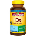 Nature Made Vitamin D3 2000 IU (50 mcg), Bone Health and Immune Support Softgels, USP Verified - 90ct