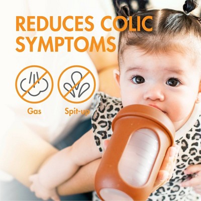 Boon Nursh Silicone Baby Bottles with Collapsible Silicone Pouch - 8 fl oz/3pk