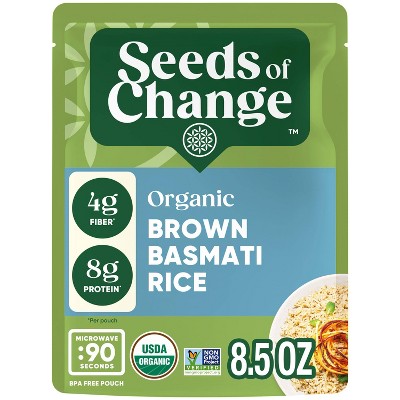 Seeds of Change Organic Brown Basmati Rice Microwavable Pouch - 8.5oz
