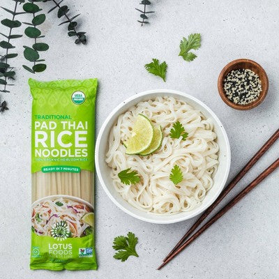 Lotus Foods Pad Thai Rice Noodles Organic Gluten Free - 8oz