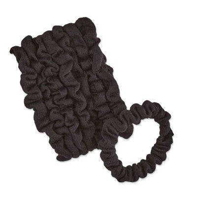 scünci No Damage Knit Scrunchies - Black - All Hair - 8pcs