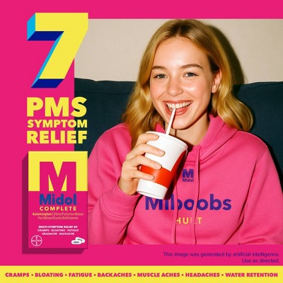 Midol On the Go Menstrual Symptom Relief with Acetaminophen Tablets - 20ct