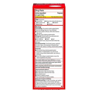 Children's Tylenol Pain + Fever Relief Liquid - Acetaminophen - Bubble Gum - 4 fl oz