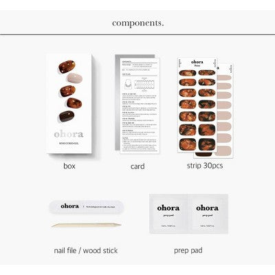 Ohora Gel Nail Art Design Line - Coffee Toffee - 30ct