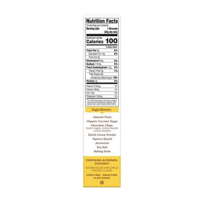 Simple Mills Gluten Free Brownie Almond Flour Baking Mix - 12.9oz