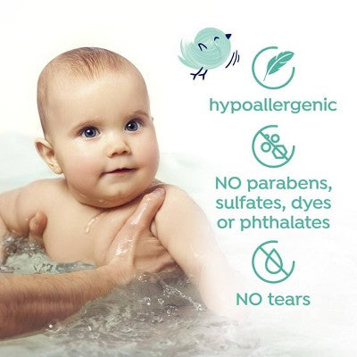 Baby Dove Fragrance Free Moisture Baby Body Wash & Shampoo Hypoallergenic for Eczema-Prone Skin