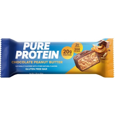 Pure Protein Chocolate Peanut Butter Whey Protein Isolate Bar - 20g Protein - 12ct