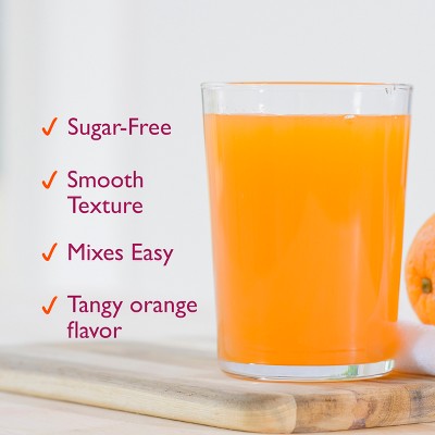 Metamucil Psyllium GLP-1 Friendly Fiber Supplement Sugar Free Powder - Orange - 2.4g Fiber Per Serving - 15oz