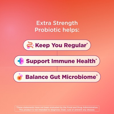 OLLY Extra Strength Probiotic Gummies for Immune and Digestive Support - Gluten-Free, No Artificial Flavors - 50ct