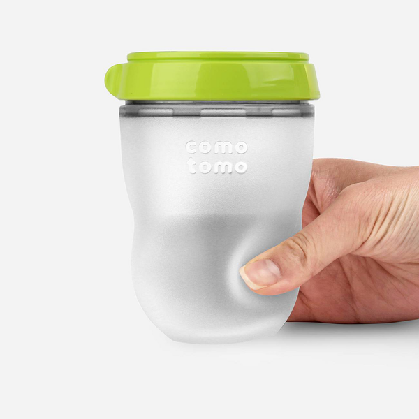 Comotomo Silikon Babyflasche 5oz (2er-Pack), Grün