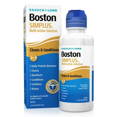 Boston Simplus Hard Contact Lens Solution to Clean and Condition RGP Lenses - 3.5 fl oz