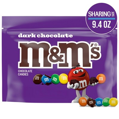 M&M's Dark Chocolate Sharing Size Chocolate Candies Pouch - 9.4oz