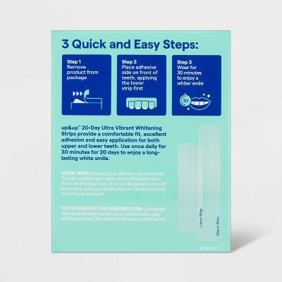 20-Day Ultra Vibrant Whitening Strips - up&up™