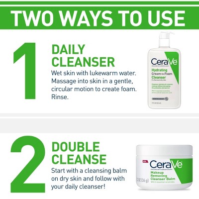 CeraVe Hydrating Cream-to-Foam Face Wash with Hyaluronic Acid for Normal to Dry Skin