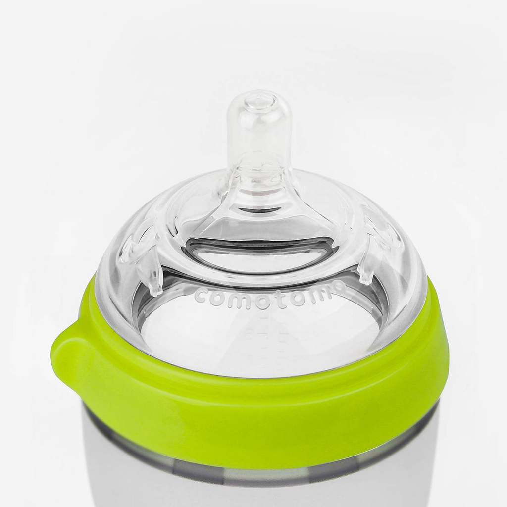 Comotomo Silikon Babyflasche 5oz (2er-Pack), Grün