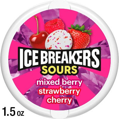 Ice Breakers Sours Mixed Berry Sugar Free Mint Candies - 1.5oz