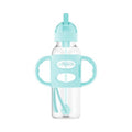 Dr. Brown's 8oz Milestones Narrow Sippy Straw Bottle with Silicone Handles - 6m+ - Green