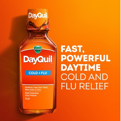 Vicks DayQuil & NyQuil Cold & Flu Medicine Liquid - Cherry - 24 fl oz: 2-Pack, With Acetaminophen