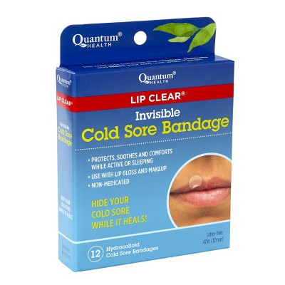 Lip Clear Invisible Cold Sore Bandage - 12ct