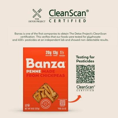 Banza Gluten Free Chickpea Penne - 8oz: Certified Vegan