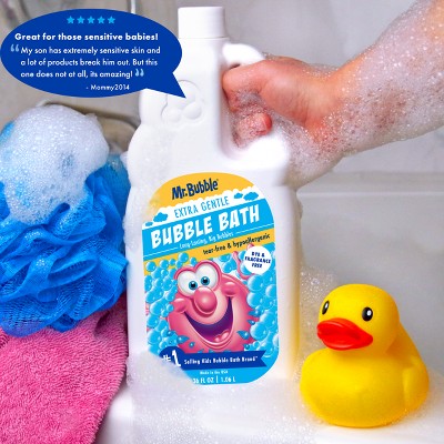 Mr. Bubble Extra Gentle Dye & Fragrance Free Bubble Bath 36-oz