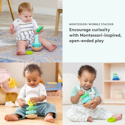 Lovevery Montessori Wobble Stacker - 4pc