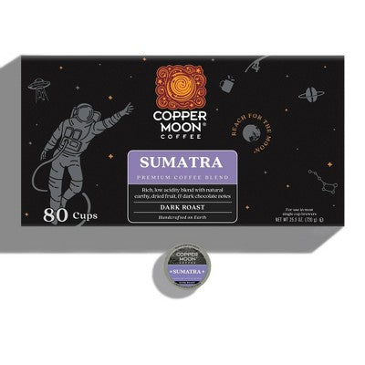 Copper Moon Single Serve Brewers Sumatra Blend Dark Roast Coffee - 80ct