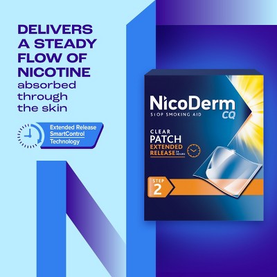 NicoDerm CQ Stop Smoking Aid Clear Patches Step 2 - 14ct