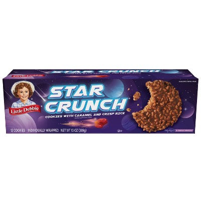 Little Debbie Star Crunch Crisp Snacks - 12pk/13oz: Caramel Filling, Caramel Drizzle
