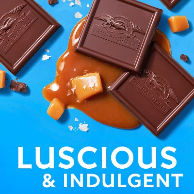 Ghirardelli Dark Chocolate Candy squares with Sea Salt Caramel Filling