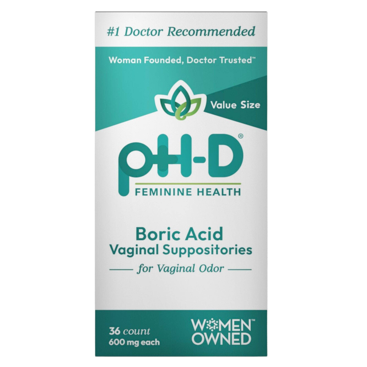 pH-D Feminine Health Vaginalzäpfchen mit Borsäure - 36 Stk.