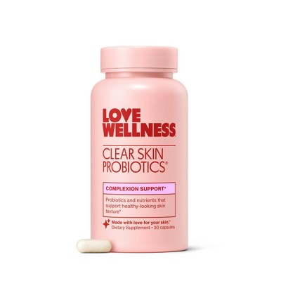 Love Wellness Clear Skin Probiotics for Clear and Healthy Skin - 30ct