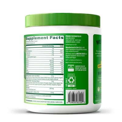 Amazing Grass Greens and Superfood Powder - Original - 30 Servings - 8.5oz