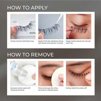 Kiss Lash Couture Triple Push-Up False Eyelashes - Robe Lashes - 4ct