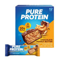 Pure Protein Chocolate Peanut Butter Whey Protein Isolate Bar - 20g Protein - 12ct