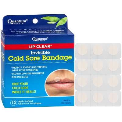 Lip Clear Invisible Cold Sore Bandage - 12ct