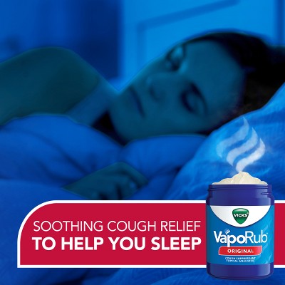 Vicks VapoRub Cough Suppressant Topical Chest Rub & Analgesic Ointment - 3.53oz